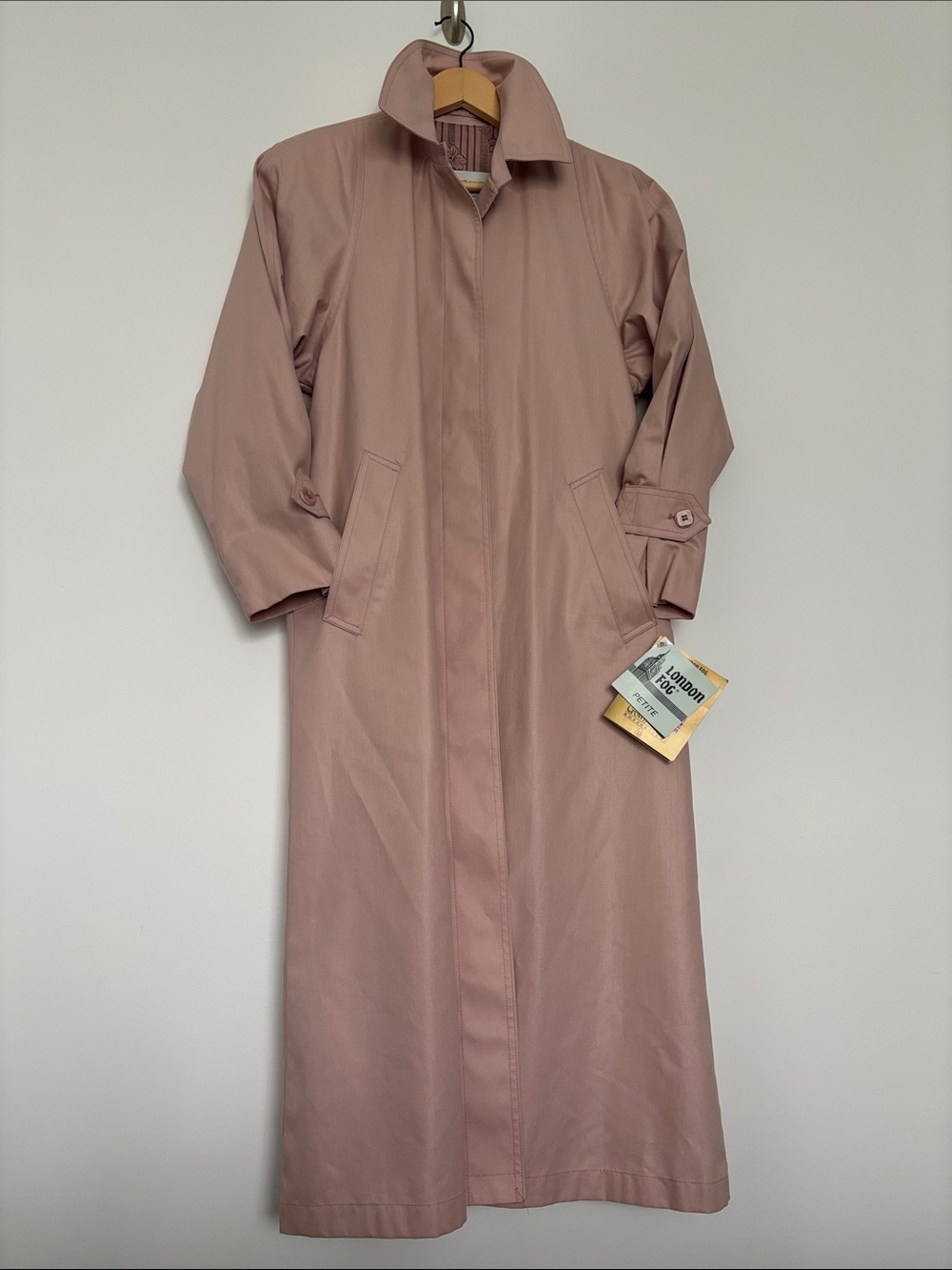 NWT London Fog Dusty Rose Trench Coat Old Money